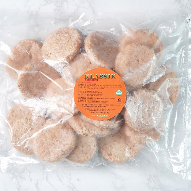 미국식 치킨(Chicken) 브랙퍼스트 소시지 패티 맥모닝 잉글리쉬 머핀용 패티 1kg (42~44g 23~25), 1개