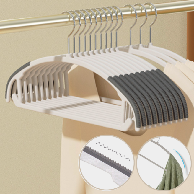 까사로그 회전형 어깨뿔방지 논슬립 옷걸이, 그레이, 30개