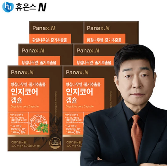 두뇌 건강 인지코어 캡슐 6박스(6개월분) 황칠나무잎 줄기추출물, 6박스 - 쿠팡