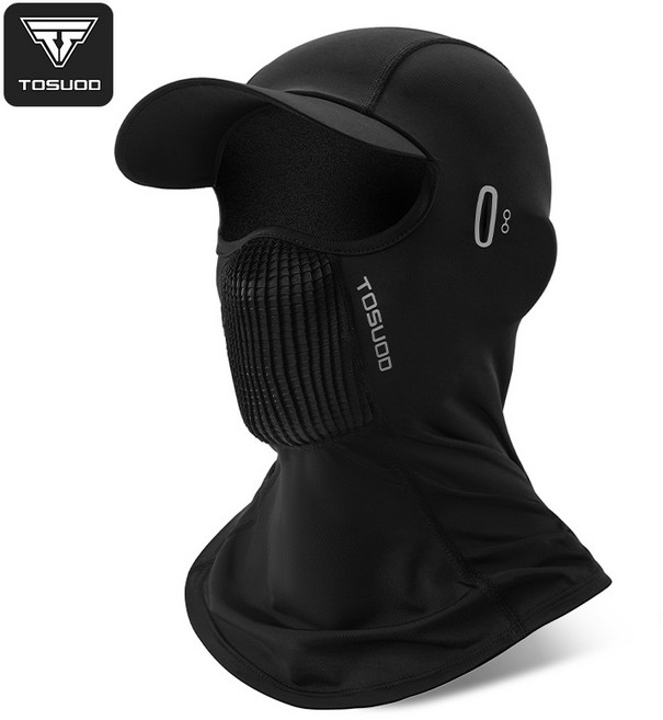 토스오드 통기성 좋은 오토바이 바라클라바 자외선차단 쿨링 햇빛가리개 남성 바라클라바 여름용 골프용 쿨링워머, 1개, 블랙