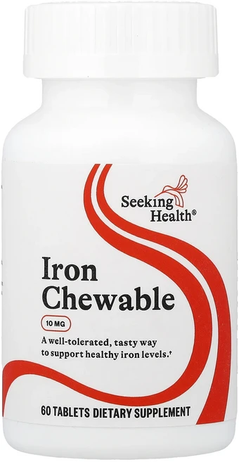 단백질 비타민 철분 마그내슘 칼슘 Seeking Health 철분 츄어블 60정 고루고루섭취해주세요, 1개 - 쿠팡