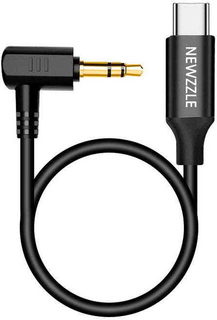 뉴즐 무선마이크 USB C to 3.5mm 오디오 어댑터 변환젠더 케이블, 타입1. 일반형 20cm, 1개