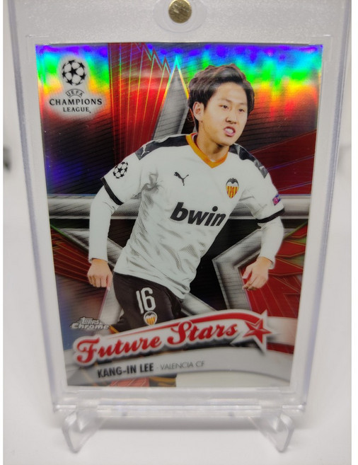 2019 Topps Chrome UEFA Future Stars Refractor 이강인 EPL 축구 카드, 1개
