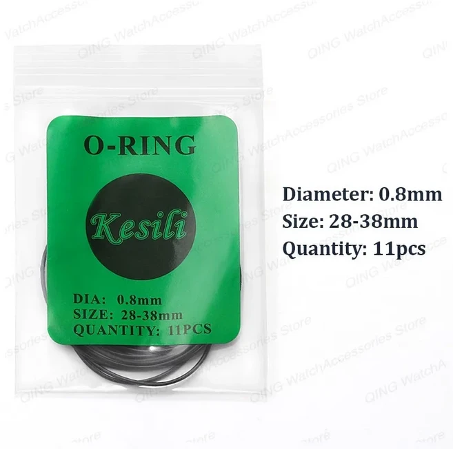 시계 백 케이스 고무 방수 O-링 가스켓 두께 0.6mm 시계 제조 업체 수리 도구에 대한 전문 방수 오일 실러, 03 0.8mm O-Ring