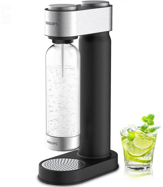 PHILIPS 탄산 병 ADD916/37 1L 트윈 팩 재사용 가능한 PET 스파클링 워터 보틀 호환 탄산수 메이커 ADD4902BKOQ/37 ADD4902WHOQ/37