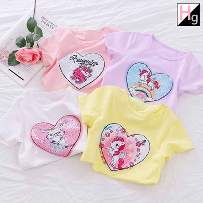 헬로가든 반짝스팽글 티셔츠(S)