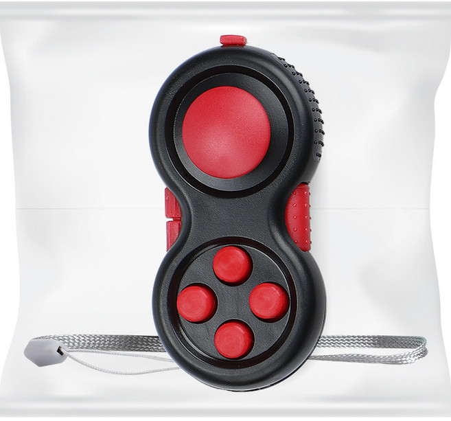 프리미엄피젯 컨트롤러 패드 게임 포커스 장난감 ABS 플라스틱 스트레스 해소 짜기 재미있는 핸드 핫 인터랙티브 선물, [05] red, 1개