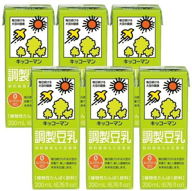 기꼬만 두유 오리지널 200ml X 6개