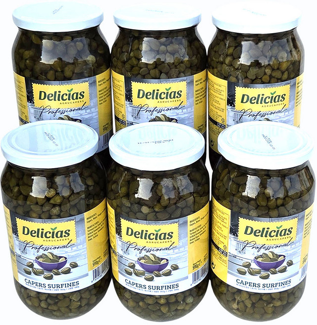 델리시아스 케이퍼 연어요리 파스타소스 절임 피클 병조림, 950g, 6개