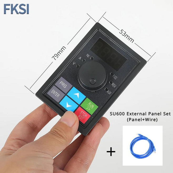 VFD SUSWE 모터 속도 제어기 1 상 입력 380V 3 주파수 인버터 0.75KW-5.5KW 220V, 10 Panel And Cable, 01, 1개