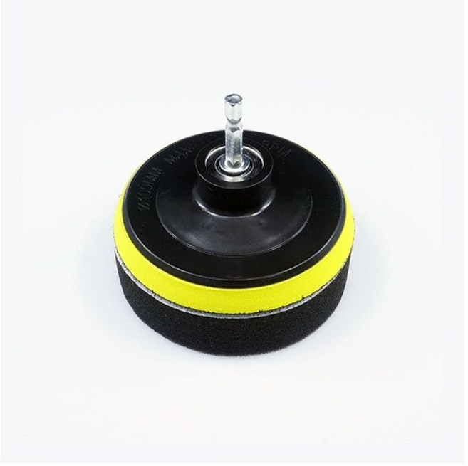 왁싱 광택용 전동드릴연결 청소브러쉬탭 검정스펀지 휠타이어세척솔 세면대청소솔, 본상품