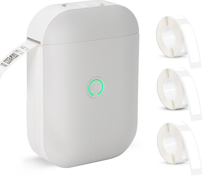 콜콜러브 휴대용 미니 네임스티커 감열식 라벨프린터 라벨기 (라벨지3개포함), 1개, D11s