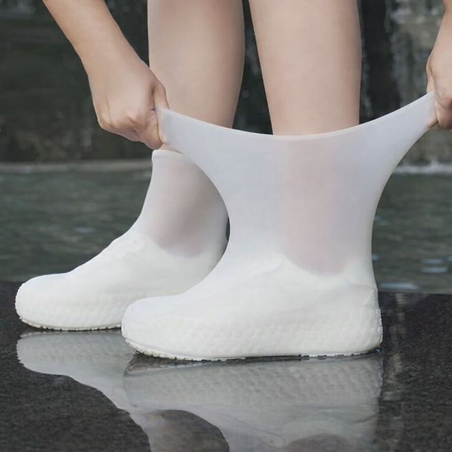 에제르 방수신발커버 미끄럼방지, 화이트 M (275mm이하), 1개