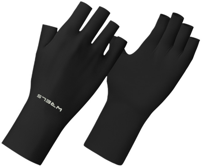 WRELS 냉감 UV차단 손가락반장갑 여성용미끄럼방지 통기성 러닝자전거, 1세트, 프리사이즈