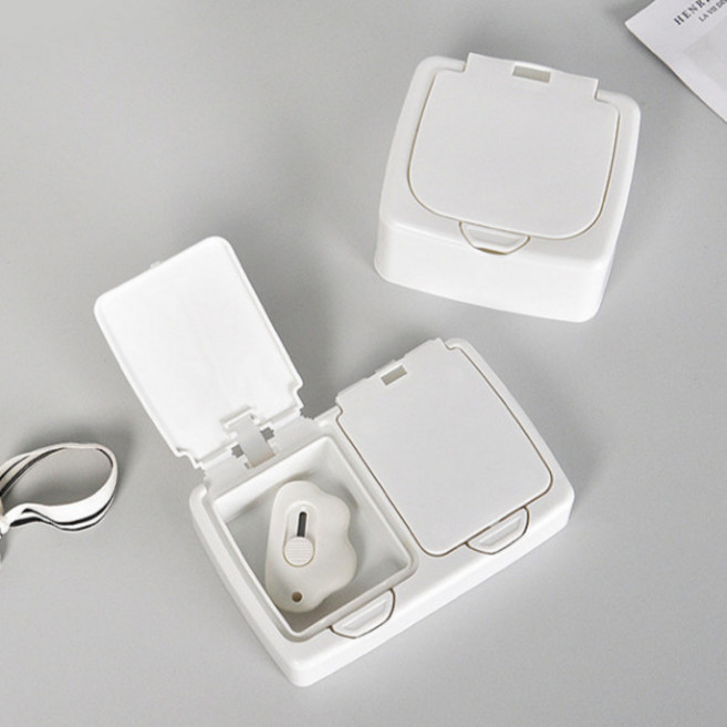 화장솜 케이스 면봉 보관함 인공눈물 원터치, 2칸 00886JJ, 1개