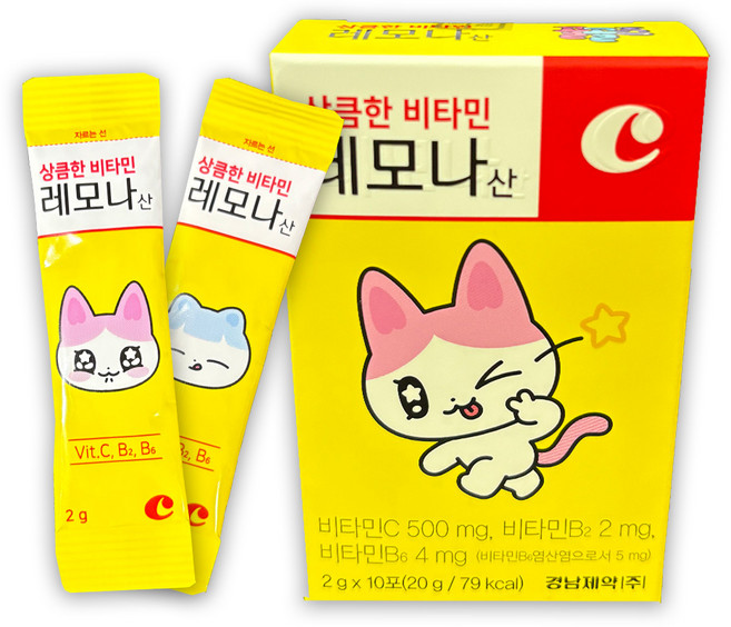 경남제약 상큼한비타민 레모나 산 카카오 골골즈 1갑, 10개, 2g