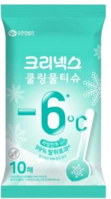 (정품) 크리넥스 쿨링물티슈 라임민트 10매 3개