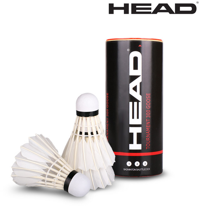 헤드 토너먼트 300 배드민턴 거위털 셔틀콕 (3입), 화이트, 3개입, 1세트