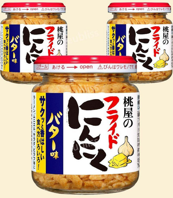 일본 모모야 라유 튀긴 마늘 버터맛 다용도 활용 만능 일본 드레싱 소스 40g x 3개