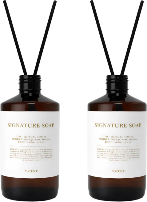 에이센트 퍼퓸드 디퓨저, 시그니처솝, 200ml, 2개