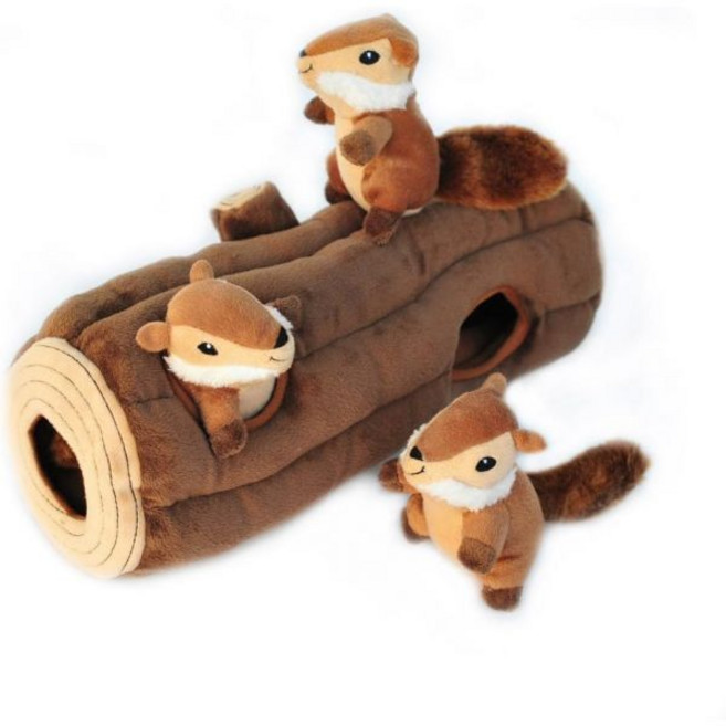 ZippyPaws 버로우 우드랜드 프렌즈 애완견 도그퍼즐 토이, 14x6x6 Inch (Pack of 1)