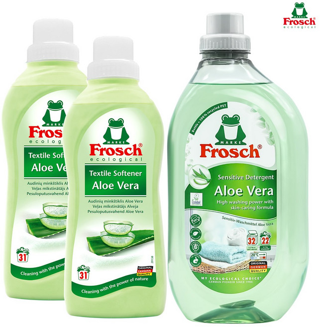 독일 프로쉬 세탁3종(알로에세탁+섬유유연제2개), 1세트, 3L