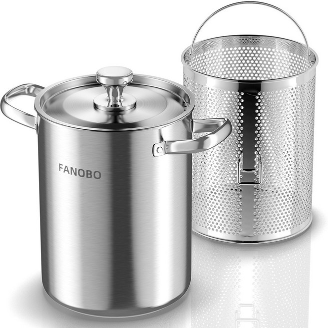 FANOBO 스테인리스 스틸 다기능 냄비 4.3L, 1개, 16cm