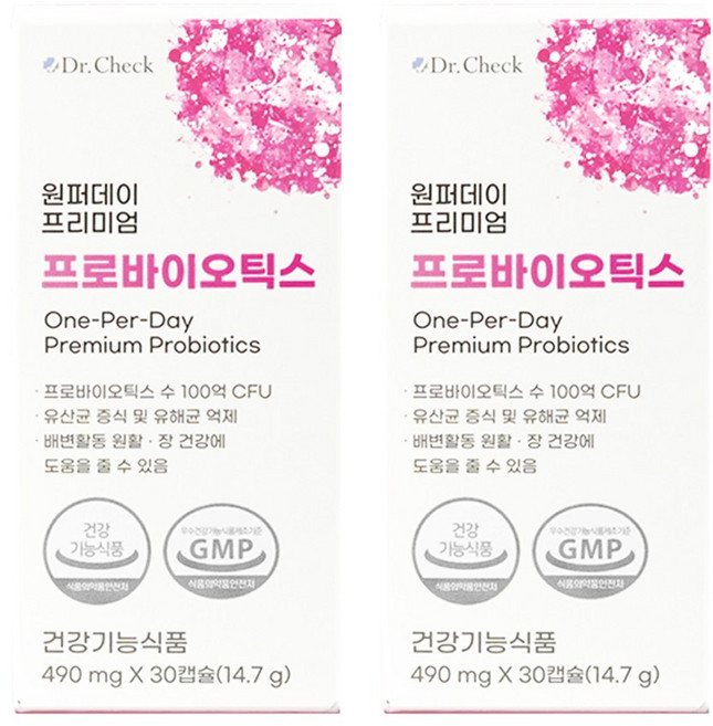 닥터체크 원퍼데이 프로바이오틱스 30캡슐 2박스 2개월분, 30정