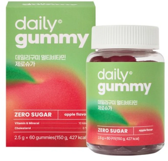 데일리구미 멀티비타민 제로슈가 60정, 150g, 1개 - 쿠팡