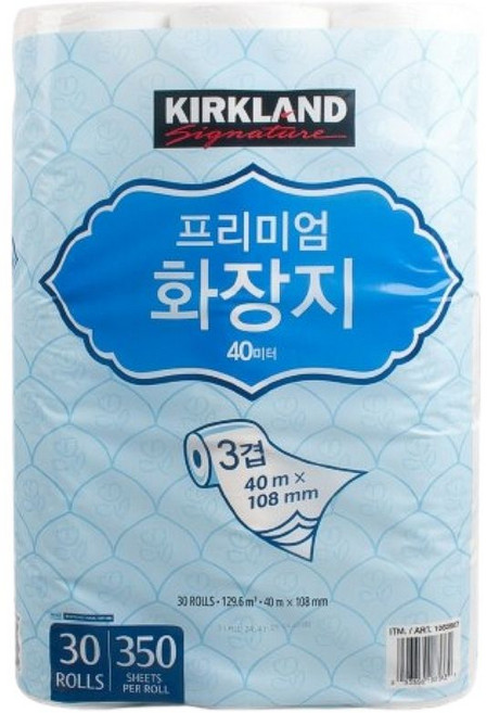 3겹 화장지 40m 30롤 프리미엄 롤휴지 대용량, 1개