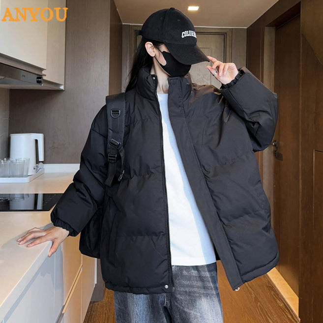 남성 하이넥 융기모 경량패딩 빅사이즈 점퍼 스탠드칼라 겨울 아우터 초두꺼운 보온