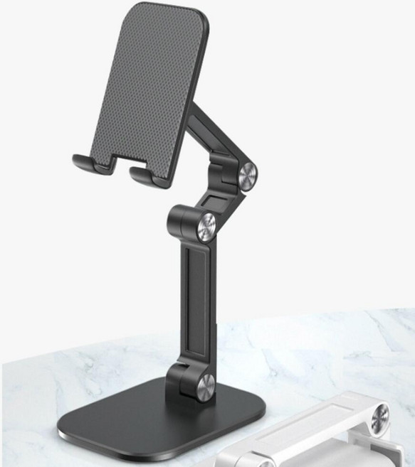 3단폴딩 높이조절 테블릿거치대 각도조절 핸드폰, 2-폴딩거치대-화이트, 본상품선택, 1개