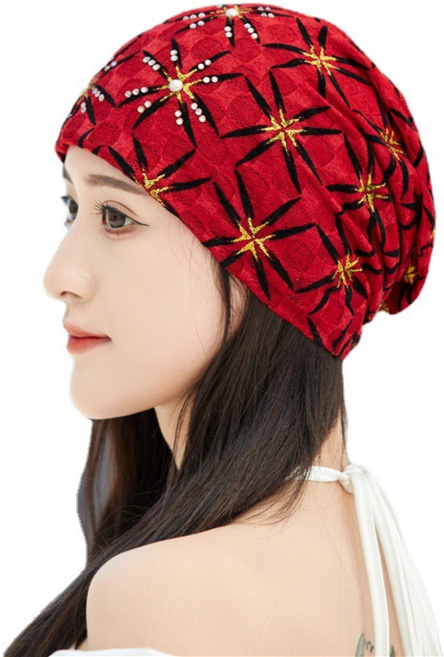 헬로그미 중년여성 두건 비니모자