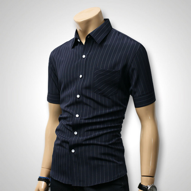 블루포스 남성용 트웰비 스트라이프 반팔 남방