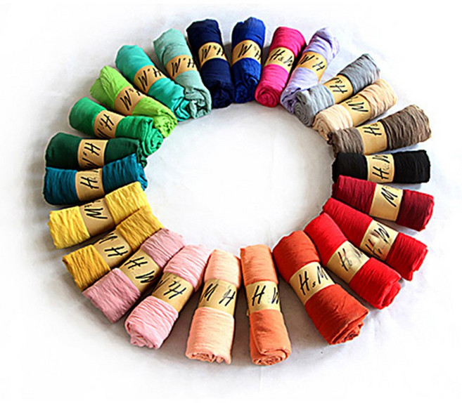 부드럽고 따뜻한 다양한 색상의 무지스카프 35종 성인/아동 180X70