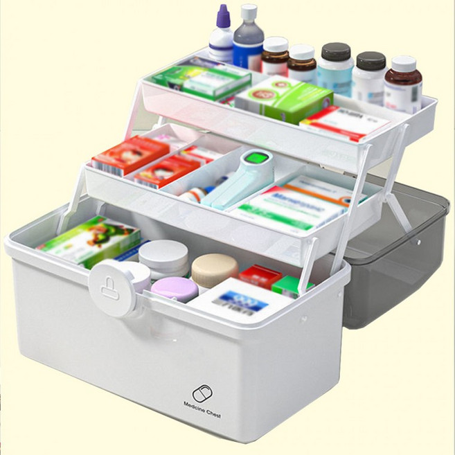 3단 가정용 추천기획전 구급함 구급상자 보관함 약 상자 폴딩, M(29), 1개