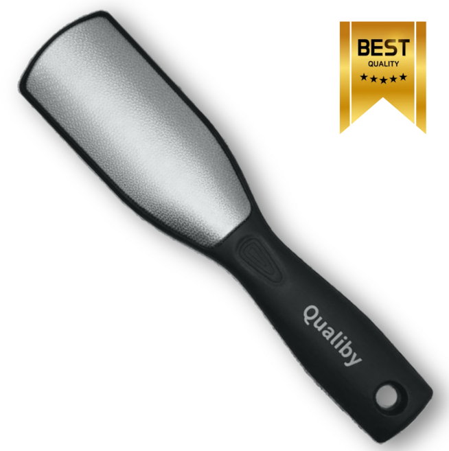 퀄리바이 상처없이 잘갈리는 발각질제거기 양면 스테인리스, 105g, 1개, 1개입