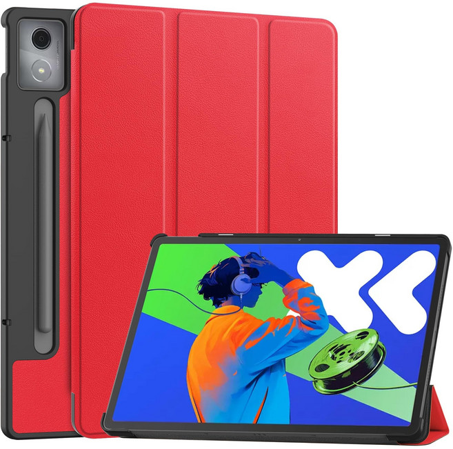 Slim Smart Case For Lenovo Idea Tab Pro / Xiaoxin Pad Pro 2025 12.7" Hard Back Cover TB373FU/TB375FC, Red