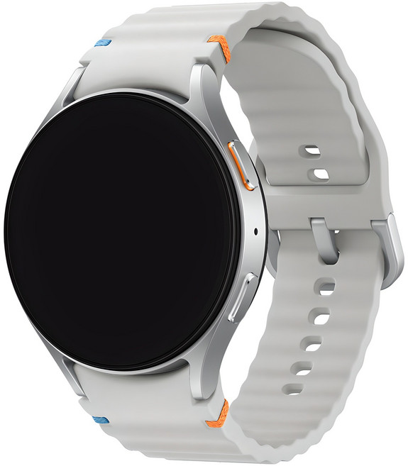 스페이스쉴드 갤럭시 워치 호환 날개형 스트릿 엣지 실리콘 스트랩 20mm, 실버, 1개