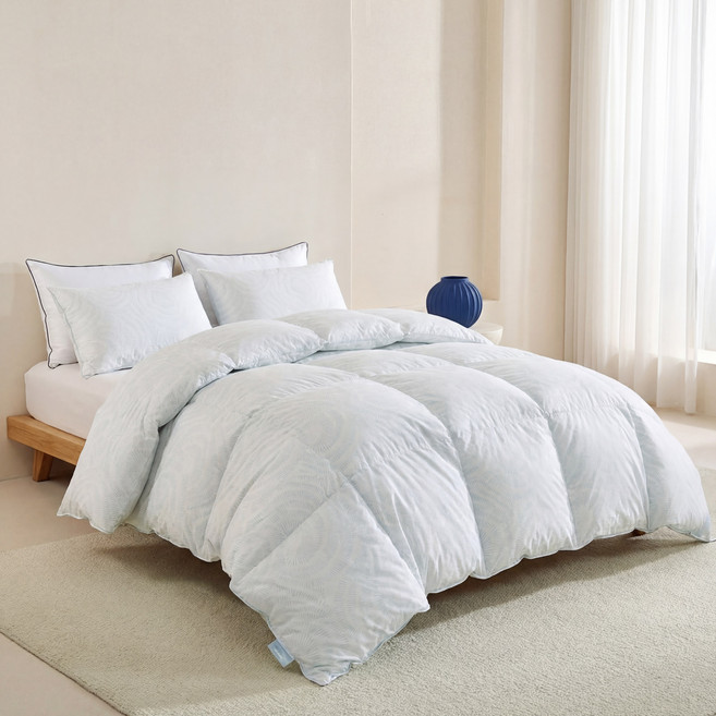 칸슈타터 독일산 수입 구스다운 호텔 이불 사계절용, 스카이 블루