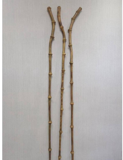 도사 지팡이 드라마 영화 소품 스님 인테리어 대나무 스틱 죽봉, 1.35m 생가죽 고급 대나무 지팡이, 1개