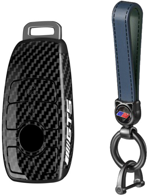 모어피크 BMW 벤츠 스마트키 호환 360도 풀카본 키케이스+키홀더, 벤츠 B타입, 블랙