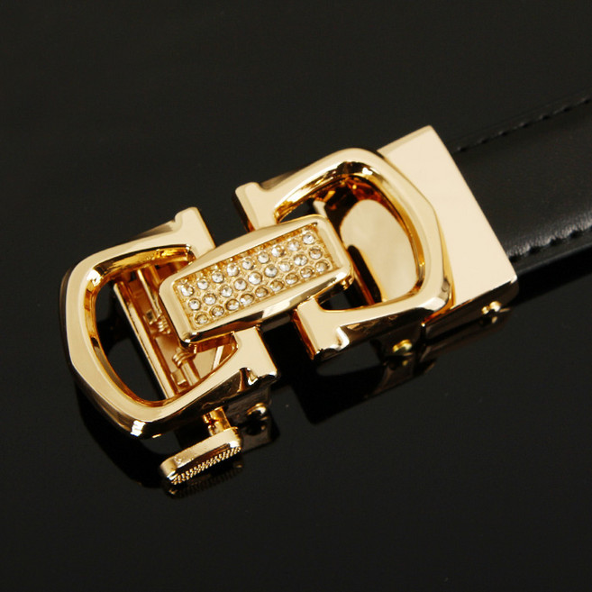 크리스찬케리 여성 소가죽 정장 큐빅벨트 자동조절 레일형 데일리 슬림 클래식