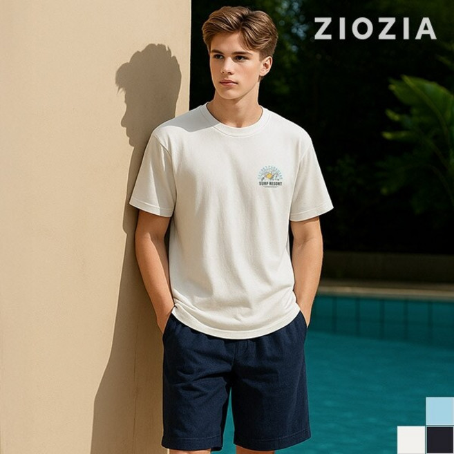 [지오지아] [남녀공용]코튼 SURF 그래픽 오버핏 반팔티셔츠 A (AEC2TR3181_A)