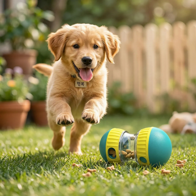 강아지 장난감 노즈워크 Swing 간식볼, 1개, GREEN