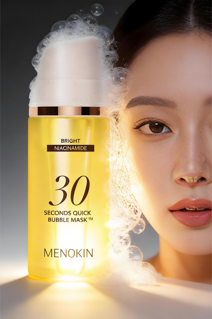 메노킨 30초 퀵 미백 광채 버블 마스크 브라이트, 95ml, 1개