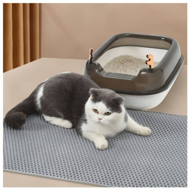 고양이 발판 닦기 화장실 깔개 거름 청결 발 매트 발털 벌집 구조 모래, 1개, 상세페이지 참조