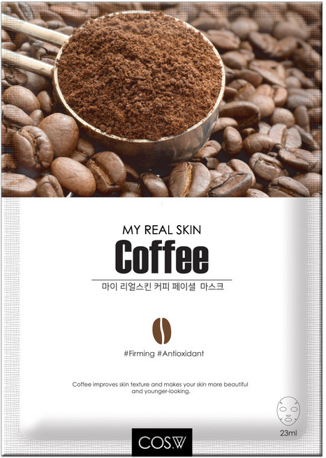 코스더블유 마이리얼스킨 마스크팩 커피, 30매, 1개