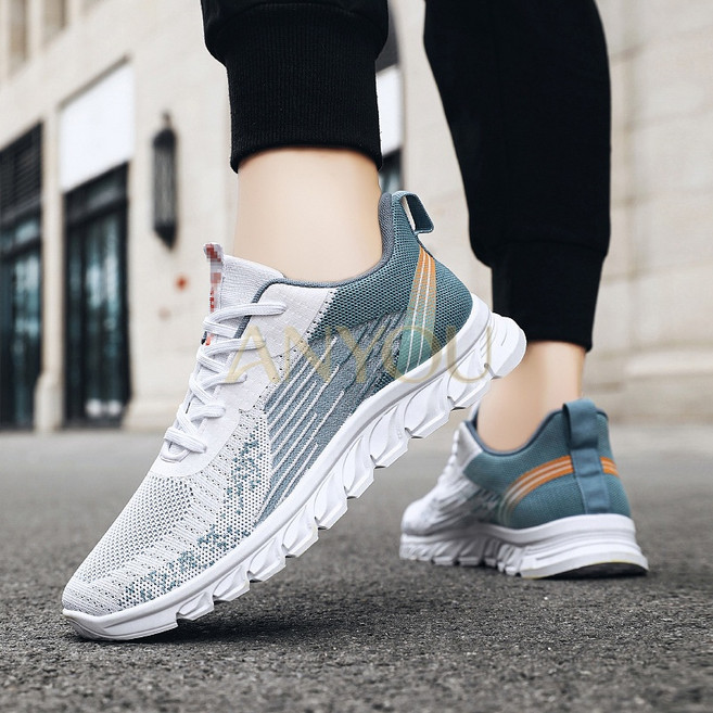 남성용 스니커즈 통기성 러닝화 푹신한 밑창 빅사이즈 캐주얼 패션 슈즈