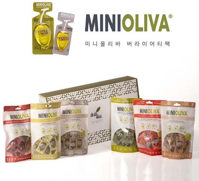 ALCALA OLIVA 알카라 미니올리바 엑스트라 버진 일회용 미니 올리브 미니오일 포션 버라이어티팩, 1세트, 14ml